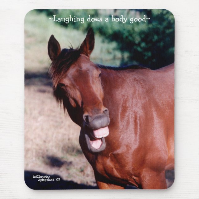Skratta den Standardbred hästen Mousepad Musmatta (Framsidan)