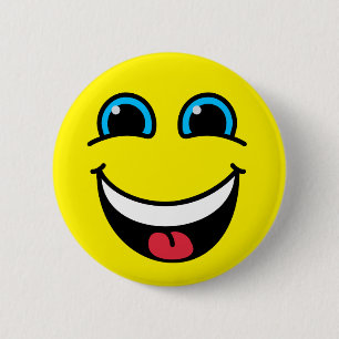 Skratta Emoji ansiktegult Knapp