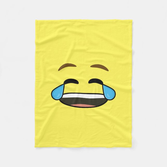 Skratta Emoji Fleecefilt (Framsidan)