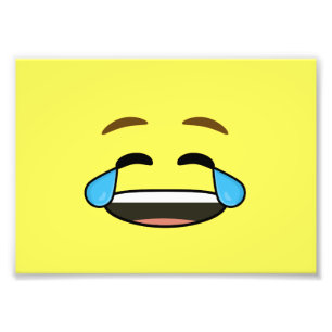 Skratta Emoji Fototryck