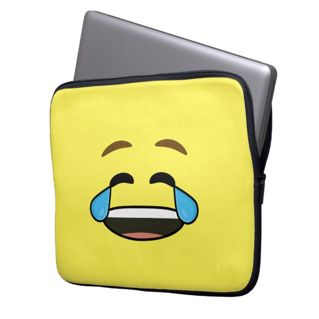 Skratta Emoji Laptop Sleeve (Framsidan Vänster)