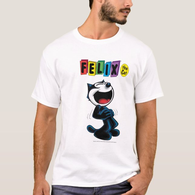 Skratta Felix kattT-tröja Tee (Framsida)