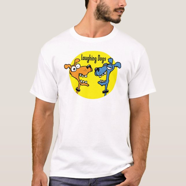 Skratta hundT-tröja Tee Shirt (Framsida)