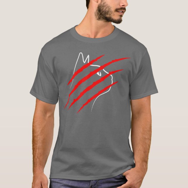 Skratta katten lustigt t shirt (Framsida)
