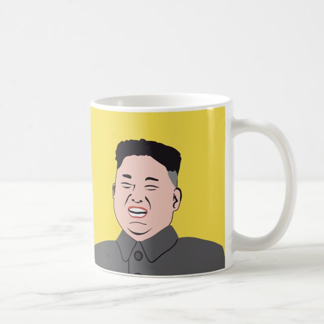Skratta Kim Jong-un - två bilder Kaffemugg (Höger)