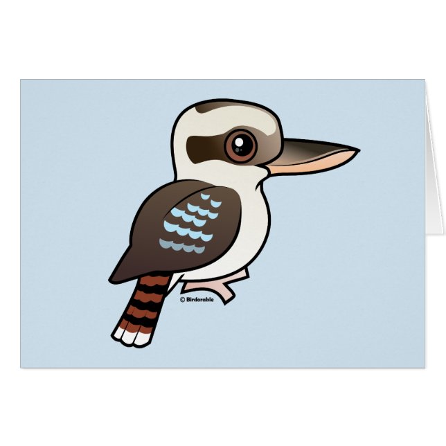 Skratta Kookaburra Hälsningskort (Framsidan Horizontal)