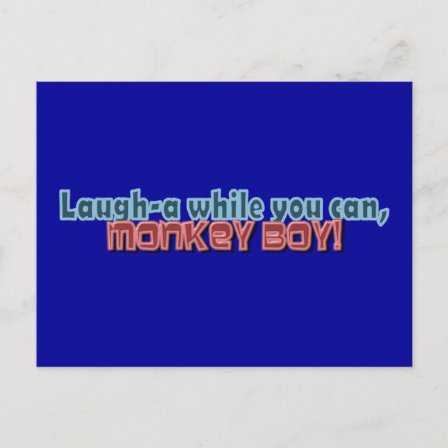 Skratta medan du kan använda en apkey Boy Design Vykort (Framsida)