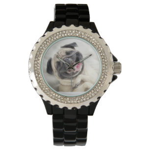 Skratta mopsklockan armbandsur