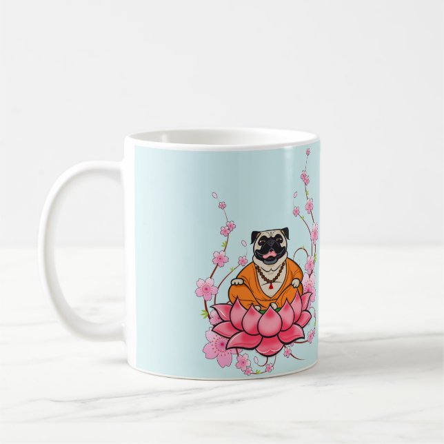 Skratta mopsmuggen kaffemugg (Vänster)