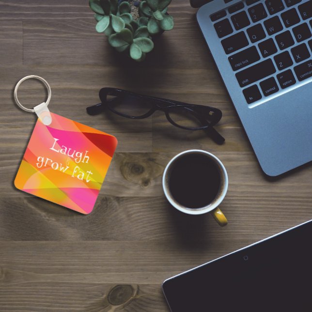 Skratta och odla tjock humor som säger Nyckelkedja Nyckelring (Skapare uppladdad)