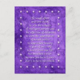 Skratta ofta, kärlek mycket.. vykort