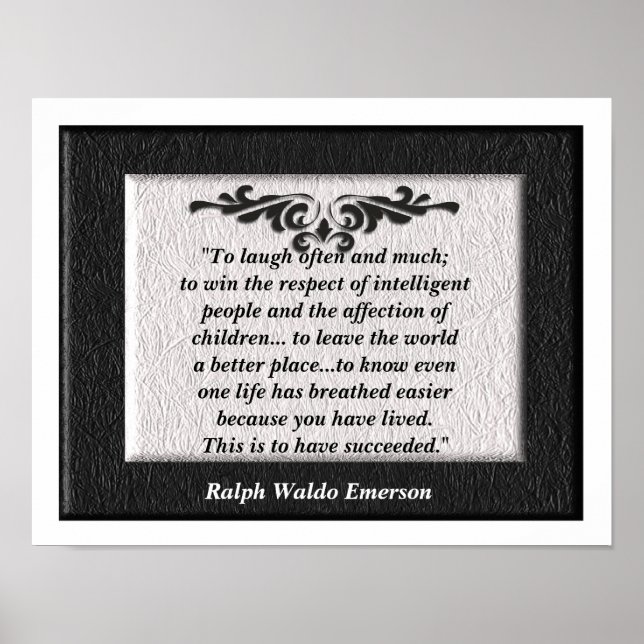 "Skratta ofta och mycket" Poster (Framsidan)