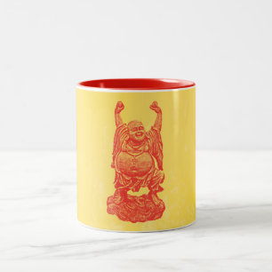 Skratta (röda) Buddha, Två-Tonad Mugg