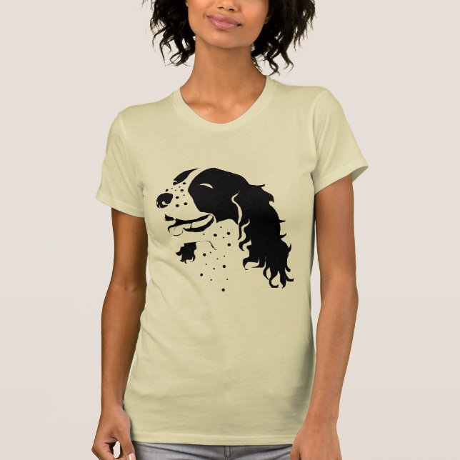 Skratta Springerspanielen T-shirt (Framsida)