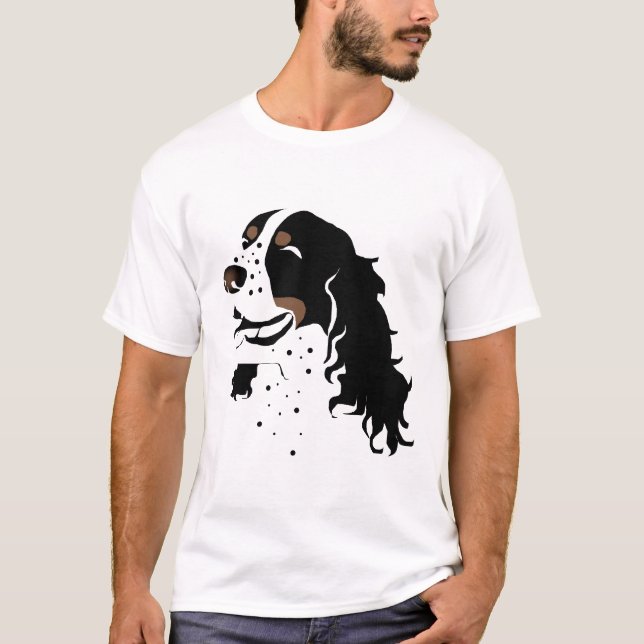 Skratta Springerspanielen Tee Shirt (Framsida)