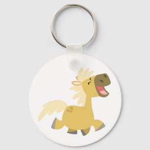 Skratta tecknadponnykeychain nyckelring