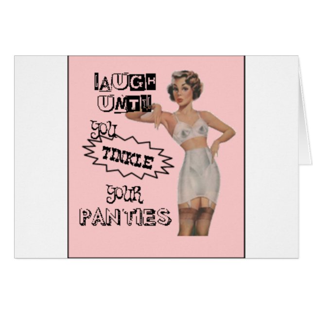 Skratta, tills du pinglar din underbyxor hälsningskort (Framsidan Horizontal)