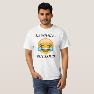 Skratta ut den höga Emoji T-tröja T-shirt
