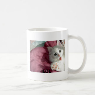 Skratta ut högt kaffemugg