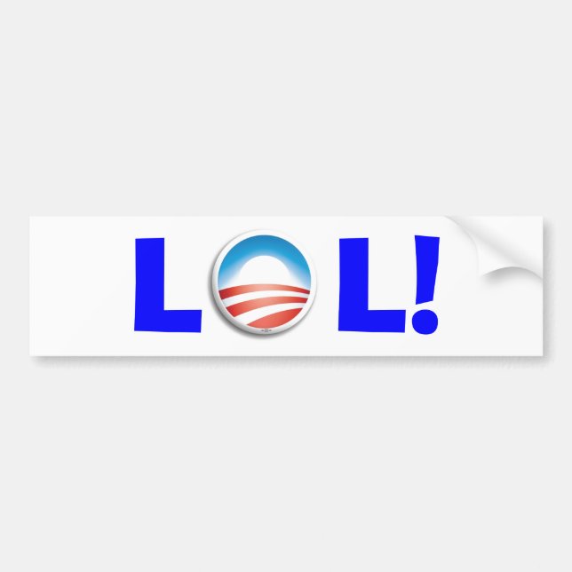 Skratta ut högt på Obama Bildekal (Framsidan)