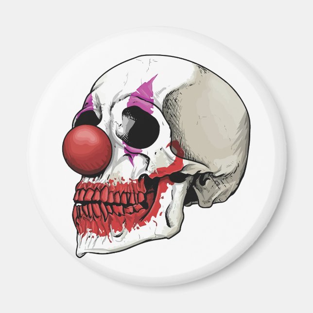 Skrattande Clownskalle - Öde fram till döden Magnet (Framsidan)