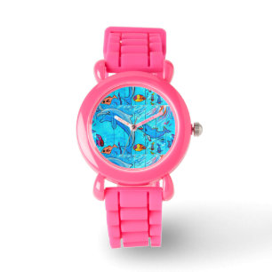 skrattande delfiner handklocka armbandsur