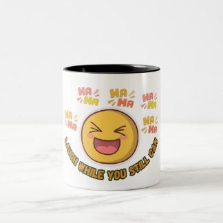 Skrattande Emoji Kaffemug Två-Tonad Mugg