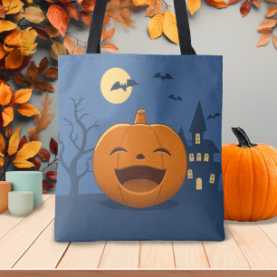 Skrattande Halloween-pumpa Tygkasse