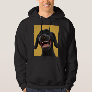 skrattande hund hoodie