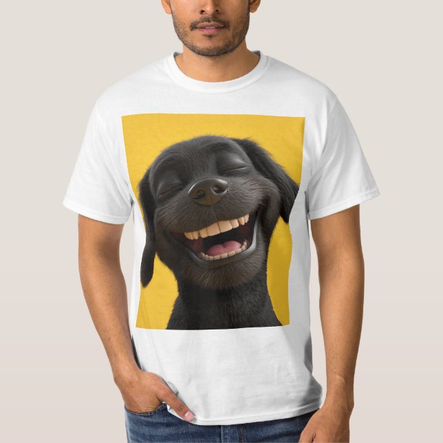 skrattande hund t shirt (Framsida)