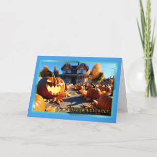 Skrattande Jack-O-Lykt Halloween-kort Helgkort