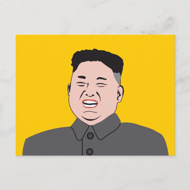 Skrattande Kim Jong-un Vykort (Framsida)
