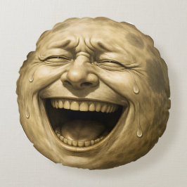 Skrattande man i månen, surrealistisk fantasikast rund kudde