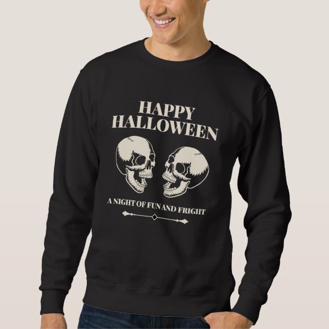 Skrattande skallarna God Halloween Lång Ärmad Tröja (Framsida)