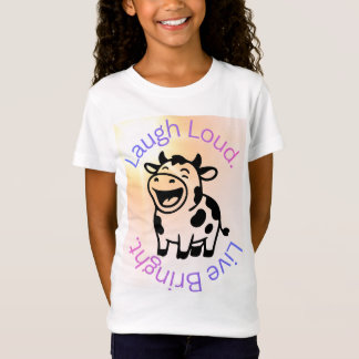 Skrattar högt, lever ljust T-shirt