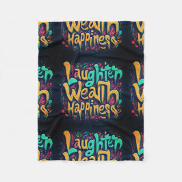 Skrattförmögenhet lycka fleecefilt