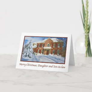 Skrattjulen, Snowy Home Scene Helgkort