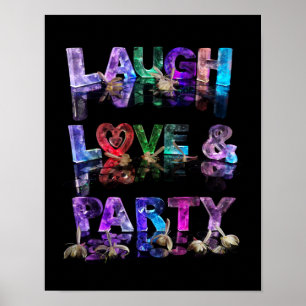 Skrattkärlek & party poster