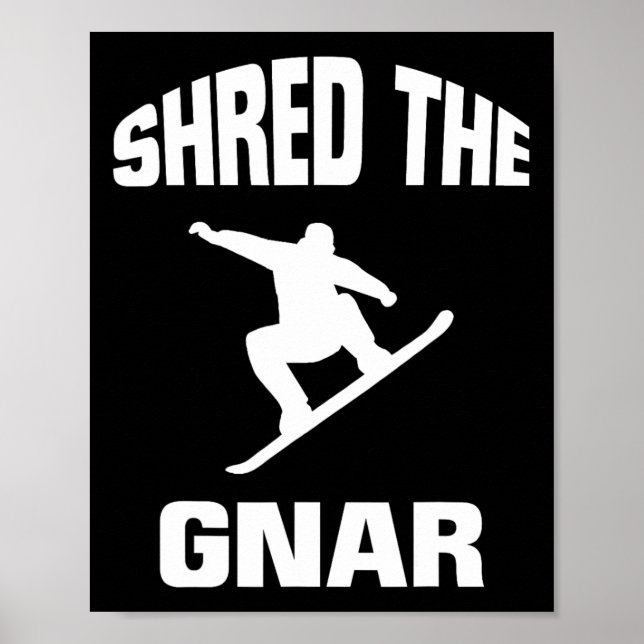 Skred Beasten Gnar Snowboarding Poster (Framsidan)