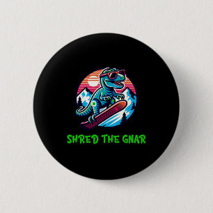 Skred Gnar-nuny Snowboarding Dinosaur T-rex W Knapp