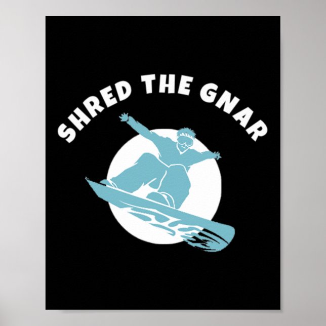 Skred Gnar Snowboarding Poster (Framsidan)