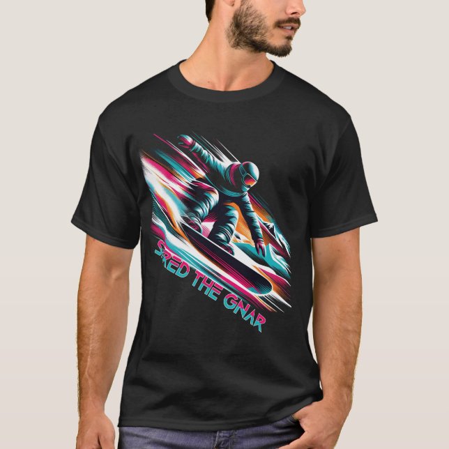 Skred Gnar Snowboarding T Shirt (Framsida)