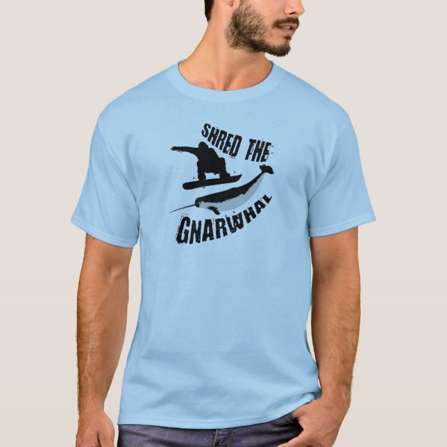 Skred Gnarwhal T Shirt (Framsida)