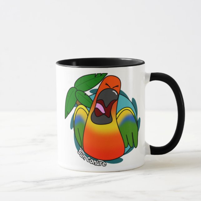 Skria den solConure muggen Mugg (Höger)