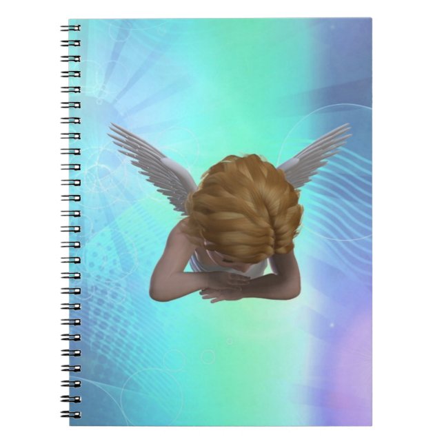 Skriande ängel anteckningsbok med spiral (Framsidan)