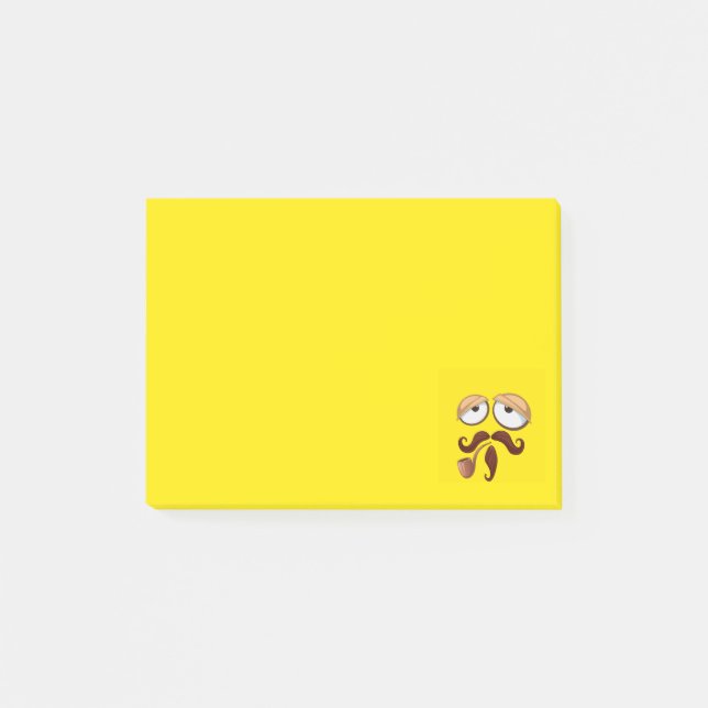 Skriande babygultFaceFancy gult Post-it Block (Framsida)