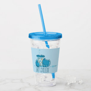 Skribbles: Precis chillin (blått) Take Away Mugg