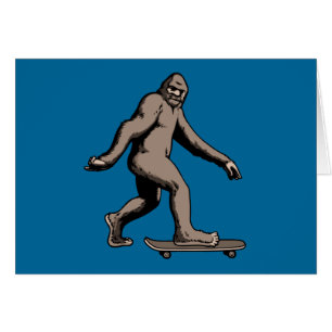 Skridsko Squatch Hälsningskort