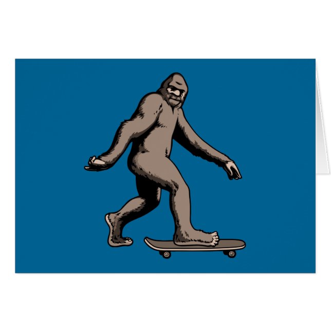 Skridsko Squatch Hälsningskort (Framsidan Horizontal)