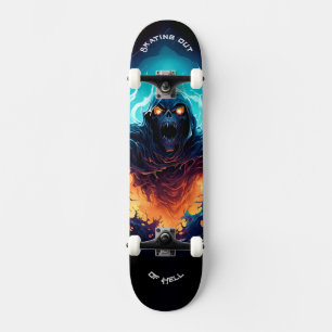 Skridsko ut ur helvetet - Dödskalle Mini Skateboard Bräda 18,5 Cm